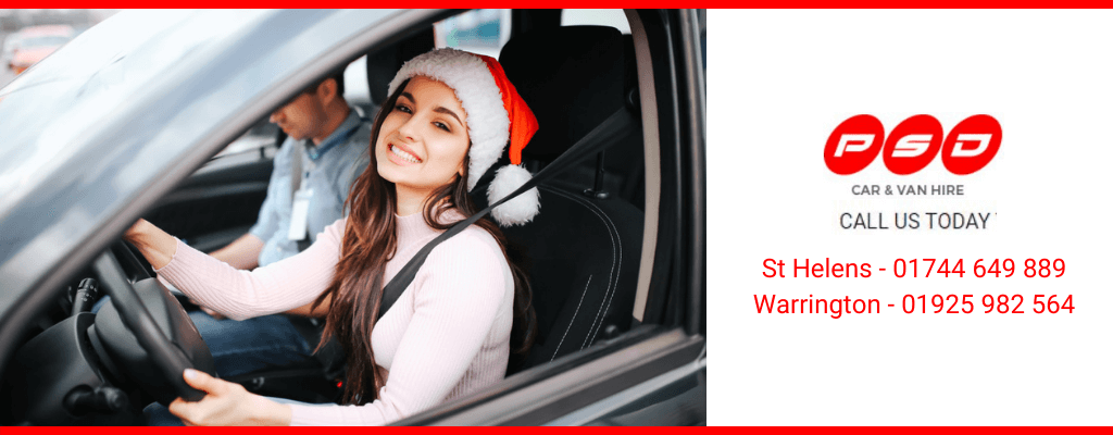 Christmas car hire in Warrington and St Helens