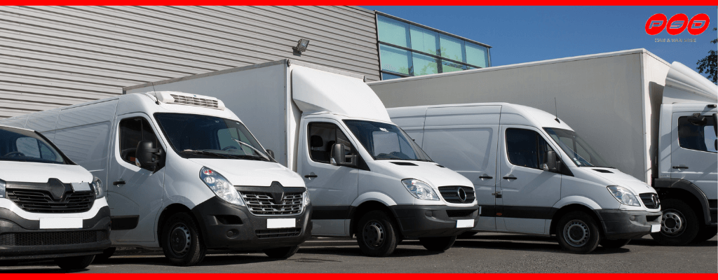 Selection of van sizes available at PSD