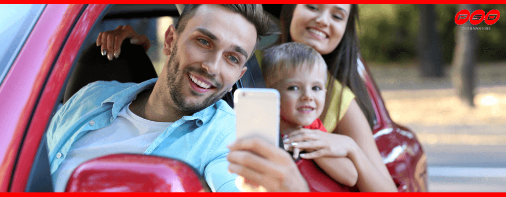 Family on day out in Cheshire using a hire car from PSD